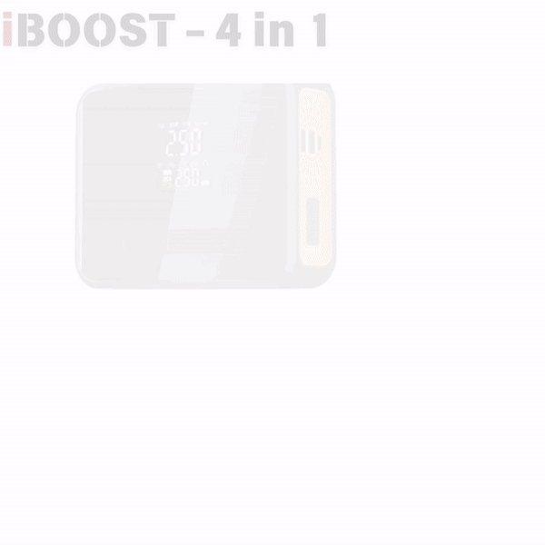 iBOOST - 4 in 1 Elektromos bika kábel, powerbank, kompresszor és lámpa
